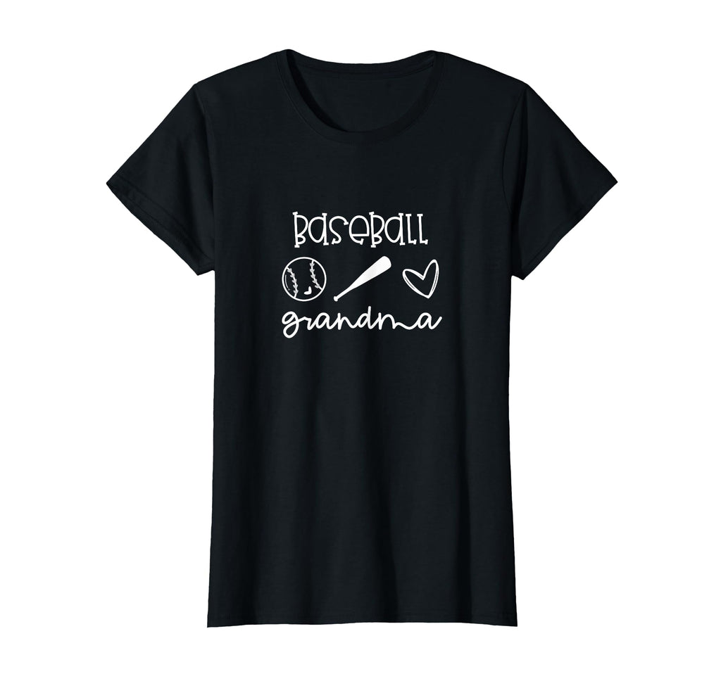Baseball Grandma Baseball Bat Heart T-Shirt - Casual Everyday Wear Unisex - T-Shirt, Sweatshirt, Hoodie