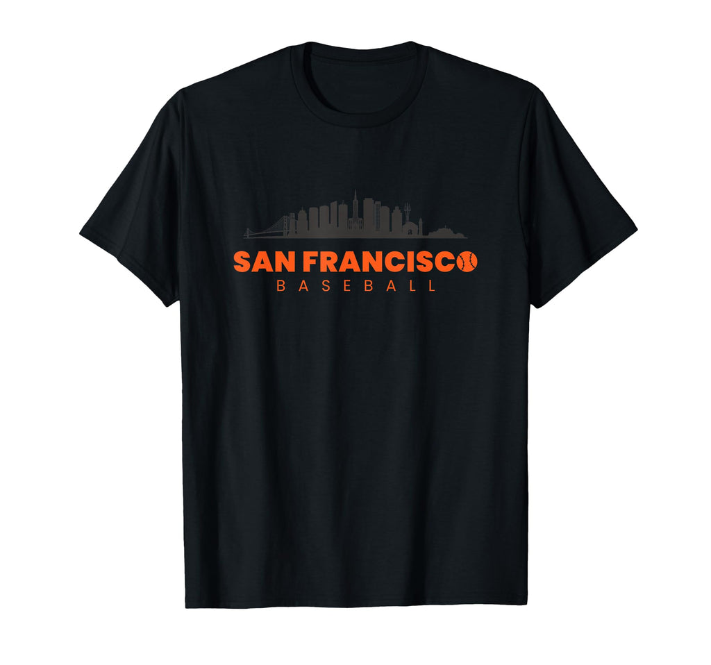 San Francisco Baseball City Skyline T-Shirt - Novelty Apparel Men Women - T-Shirt, Sweatshirt, Hoodie