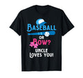Gender Reveal Baseball Or Bows Uncle T-Shirt - Streetwear Style for Adults - T-Shirt, Sweatshirt, Hoodie