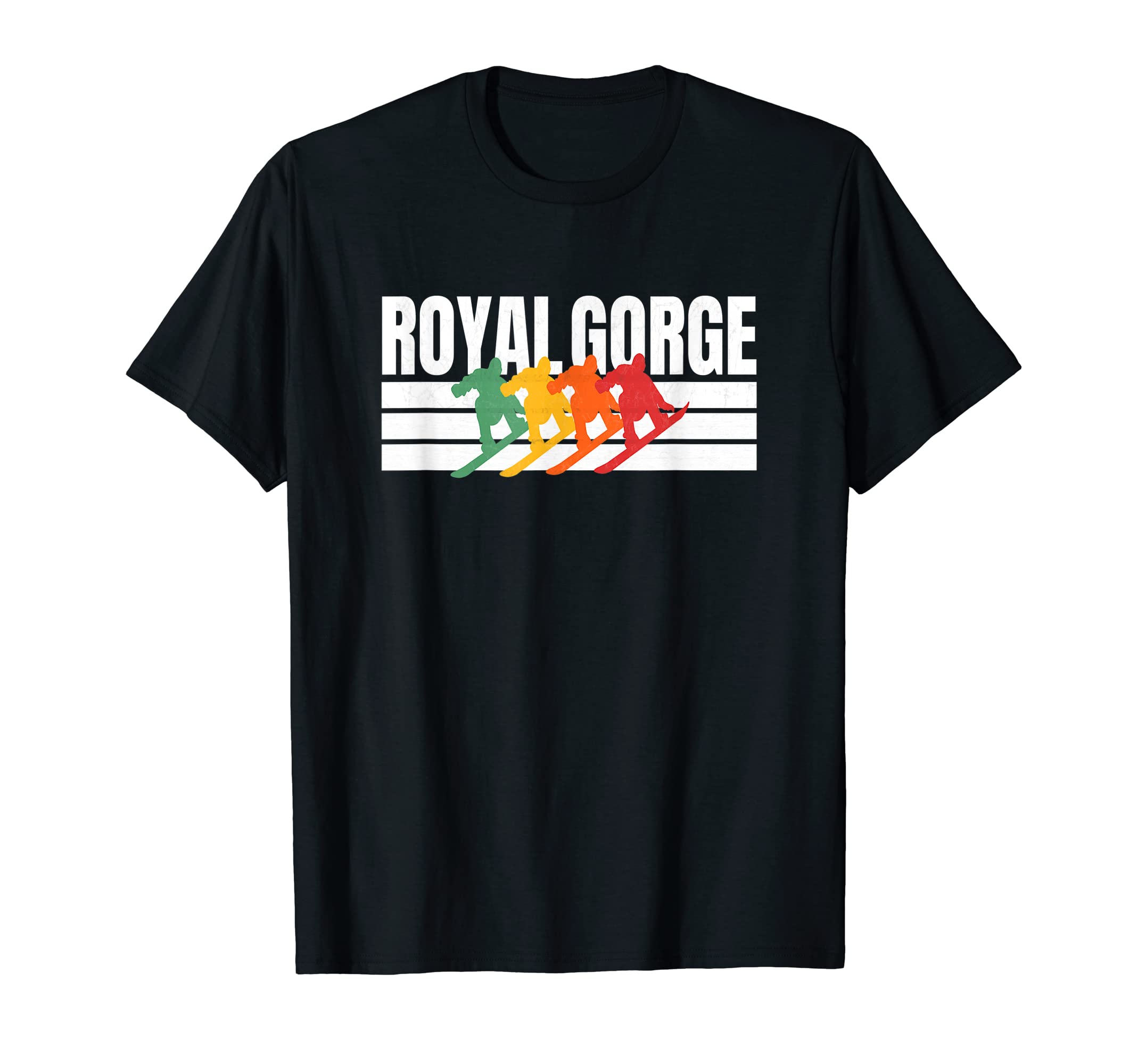 Snowboard Royal Gorge Ca Stripes T-Shirt - Minimalist Print Men Women - T-Shirt, Sweatshirt, Hoodie