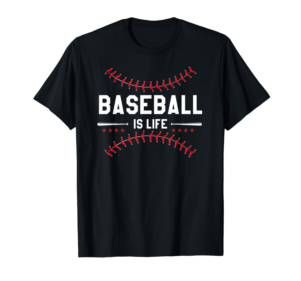 Baseball Is Life Game Day Life Is T-Shirt - Fun Novelty Design Men Women - T-Shirt, Sweatshirt, Hoodie