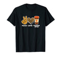 Peace Love Pumpkin Spice T-Shirt - Custom Art Print Men Women - T-Shirt, Sweatshirt, Hoodie
