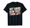 Funny Baseball Hit Hard Run Fast Turn T-Shirt - Novelty Apparel for Adults - T-Shirt, Sweatshirt, Hoodie