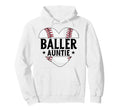 Baseball Aunt Gift Baller Auntie Mothers Hoodie - Streetwear Style Unisex - T-Shirt, Sweatshirt, Hoodie