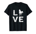 Horse Lover Gift Heart Love Distressed T-Shirt - Unique Graphic Unisex - T-Shirt, Sweatshirt, Hoodie