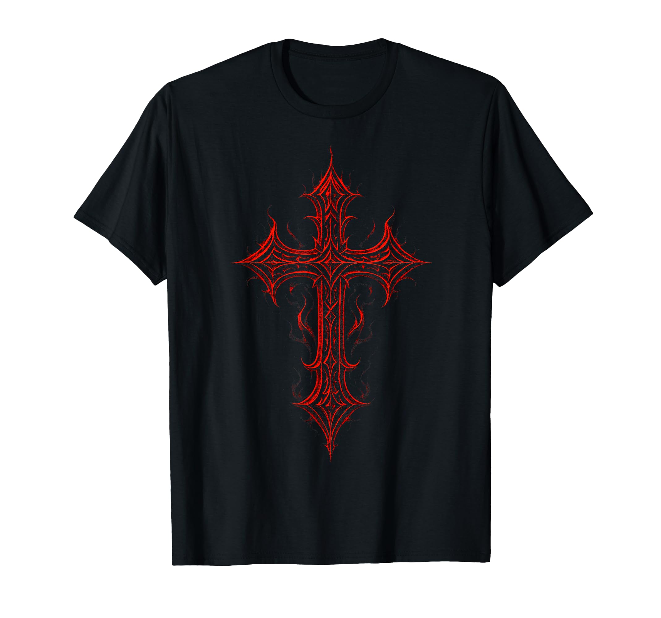 Red Cross Art Gothic Grunge Emo Aesthetic T-Shirt - Trendy Graphic Unisex - T-Shirt, Sweatshirt, Hoodie