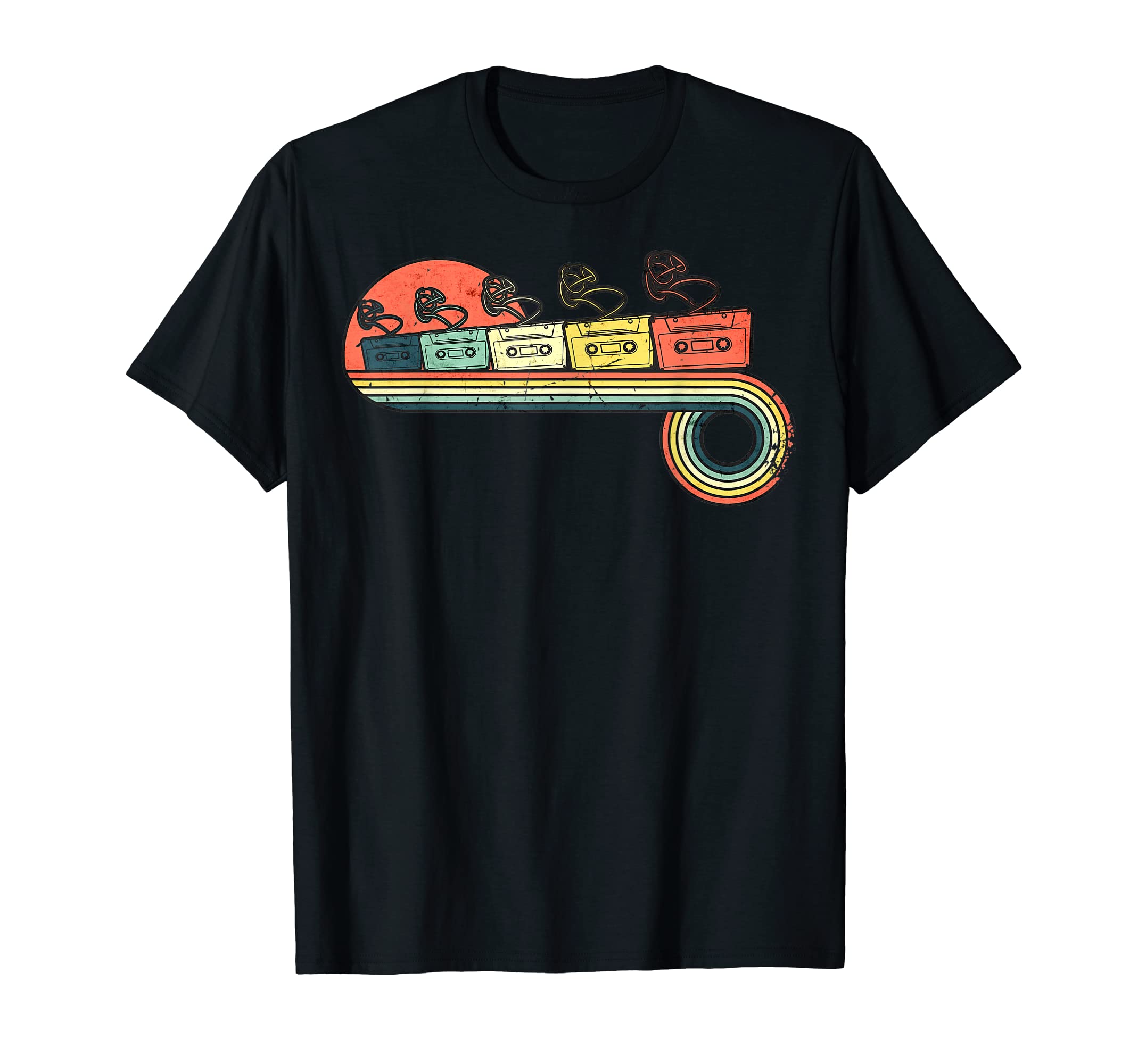 Casette Tape Sunset Rainbow T-Shirt - Aesthetic Graphic Unisex - T-Shirt, Sweatshirt, Hoodie