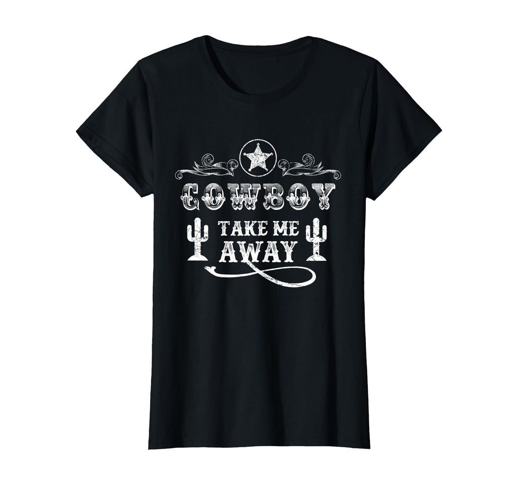 Cowboy Take Me Away Bride Distressed T-Shirt - Aesthetic Graphic Unisex - T-Shirt, Sweatshirt, Hoodie