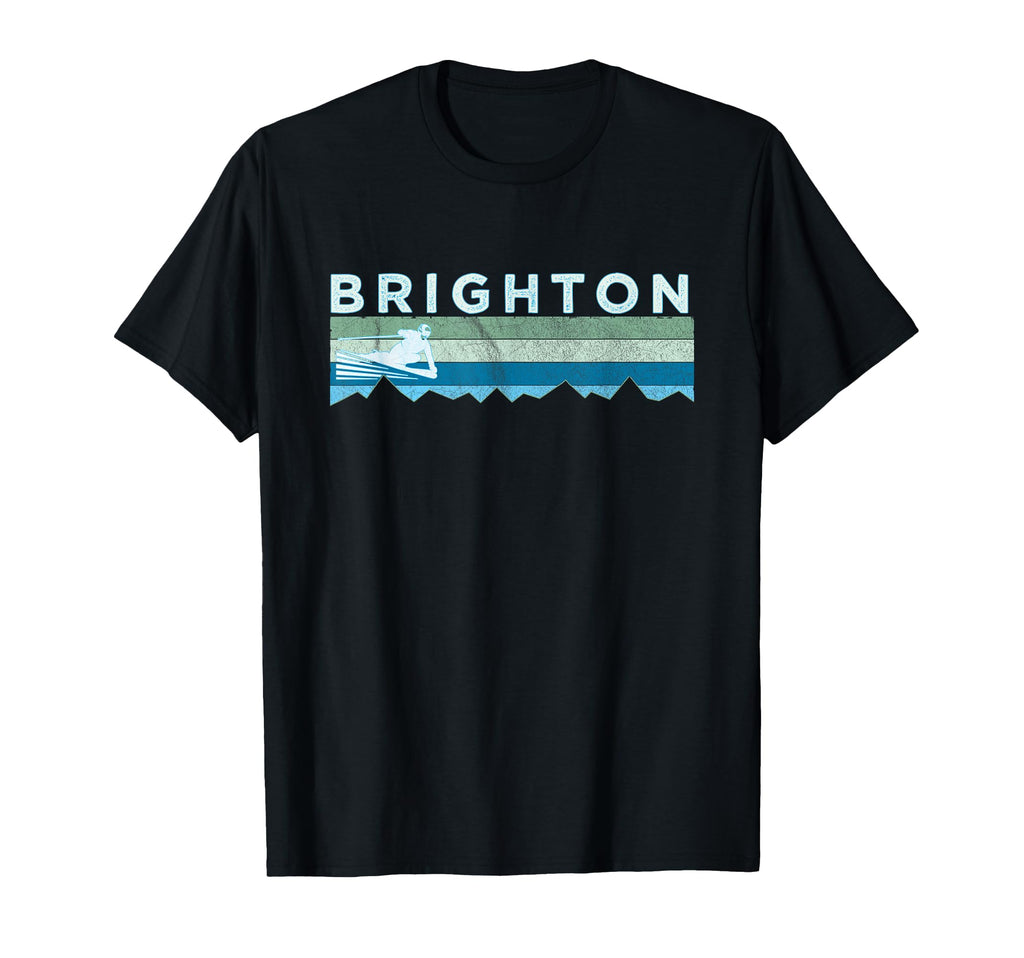 Brighton Utah Distressed Skiing T-Shirt - Unique Graphic for Adults - T-Shirt, Sweatshirt, Hoodie