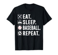 Eat Sleep Baseball Repeat Funny T-Shirt - Unique Graphic for Adults - T-Shirt, Sweatshirt, Hoodie