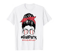 Messy Bun Baseball Mom Ballpark T-Shirt - Fun Novelty Design for Adults - T-Shirt, Sweatshirt, Hoodie
