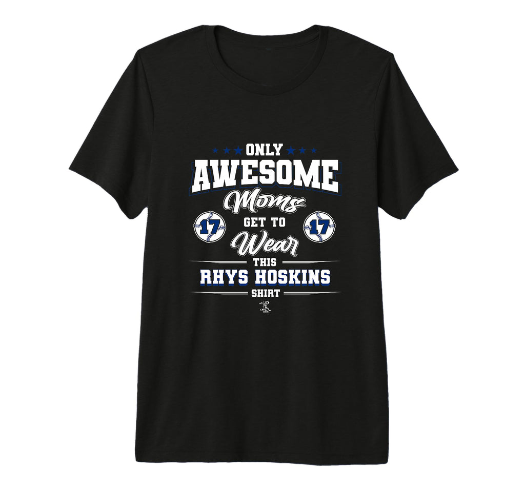 Rhys Hoskins Awesome Moms Tri Blend T-Shirt - Trendy Graphic Unisex - T-Shirt, Sweatshirt, Hoodie