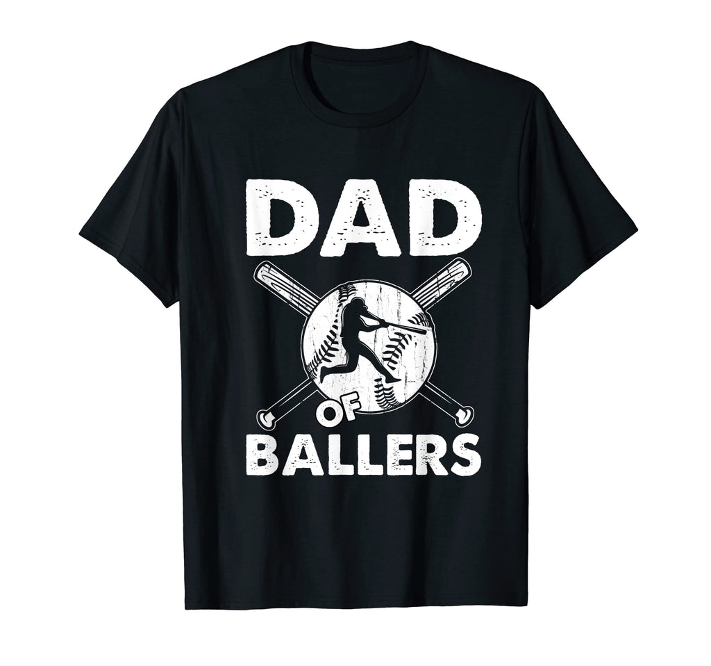 Mens Dad Ballers Baseball Softball T-Shirt - Custom Art Print Men Women - T-Shirt, Sweatshirt, Hoodie
