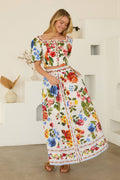 Floral Border Print Midi Skirt - Adult & Kids T-Shirts, Sweatshirts & Hoodies apparel design preview 1