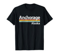 Anchorage Alaska Worn Stripes T-Shirt - Unique Graphic Men Women - T-Shirt, Sweatshirt, Hoodie