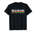 Delaware First State Stripes T-Shirt - Minimalist Print for Adults - T-Shirt, Sweatshirt, Hoodie