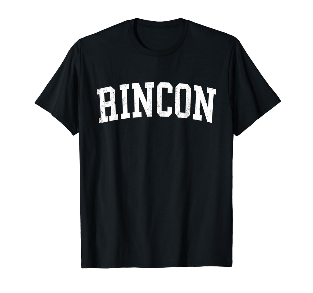 Rincon Ga Distressed White Varsity T-Shirt - Novelty Apparel for Adults - T-Shirt, Sweatshirt, Hoodie
