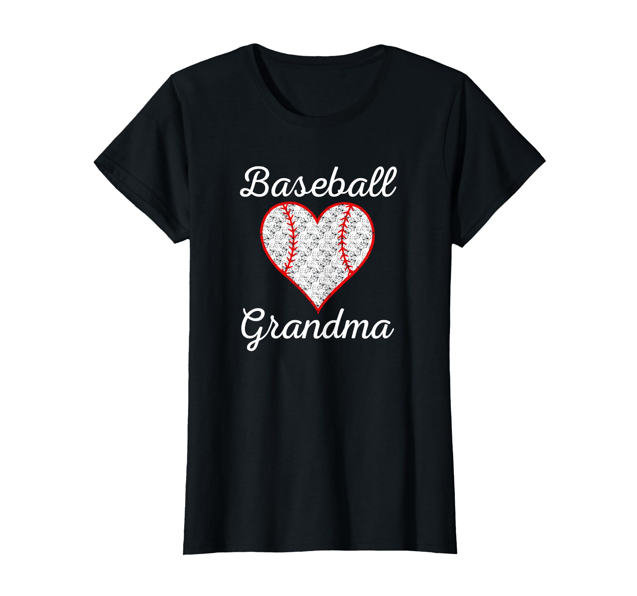 Baseball Grandma Heart T-Shirt - Casual Everyday Wear for Adults - T-Shirt, Sweatshirt, Hoodie