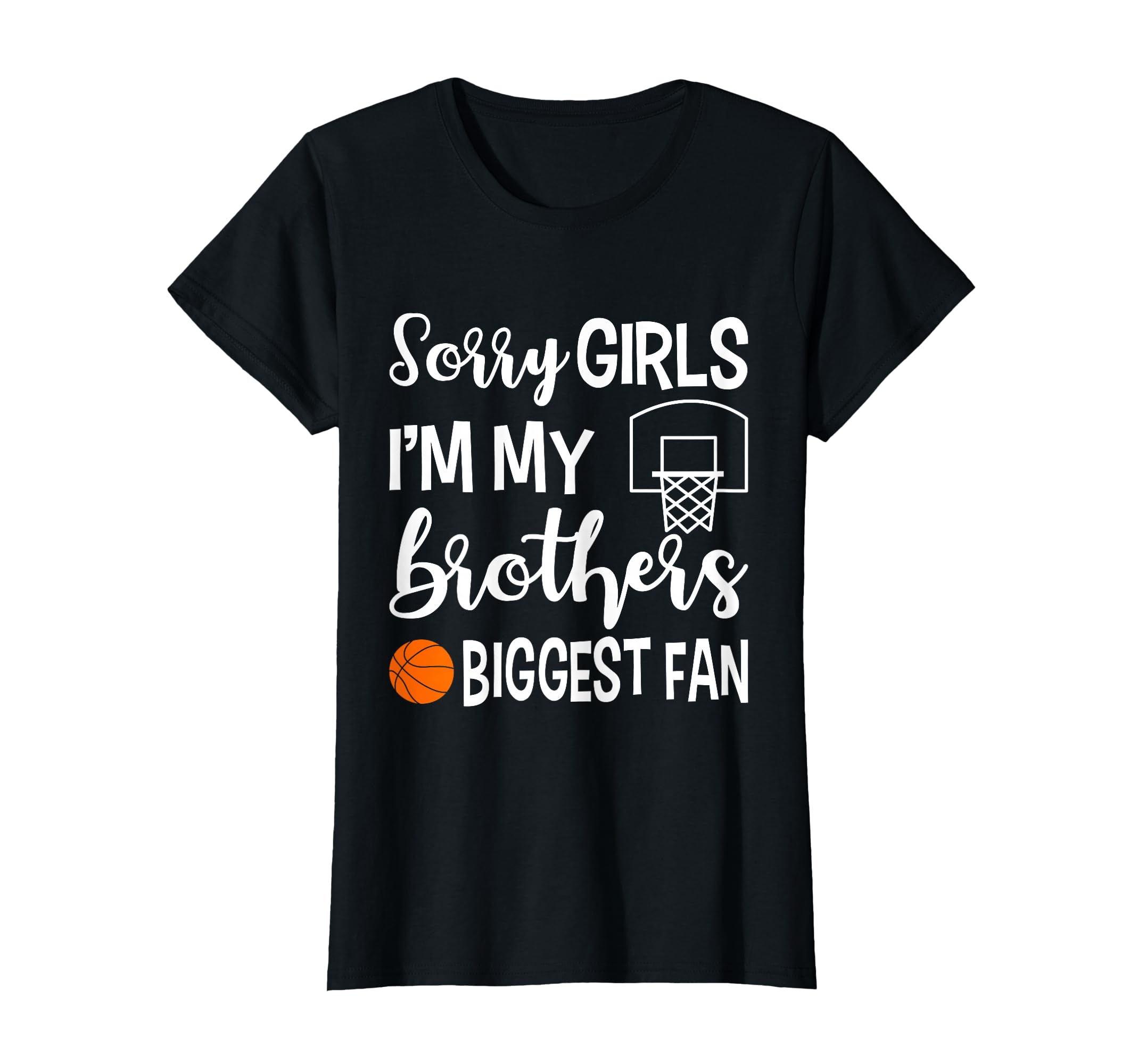 Basketball Sister Biggest Fan Little T-Shirt - Custom Art Print Unisex - T-Shirt, Sweatshirt, Hoodie