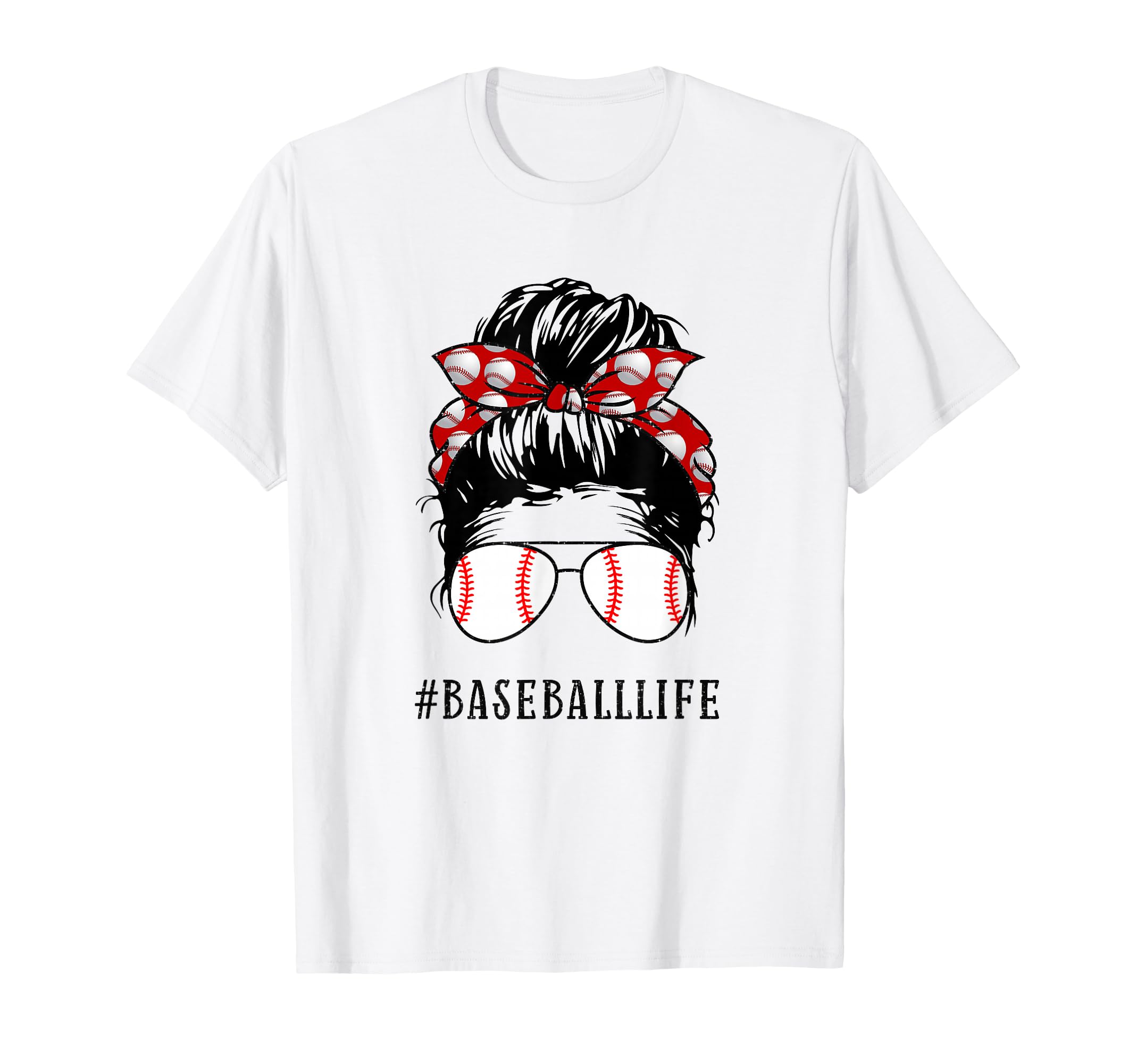 Mom Messy Hair Bun Aviators Glasses T-Shirt - Novelty Apparel Men Women - T-Shirt, Sweatshirt, Hoodie