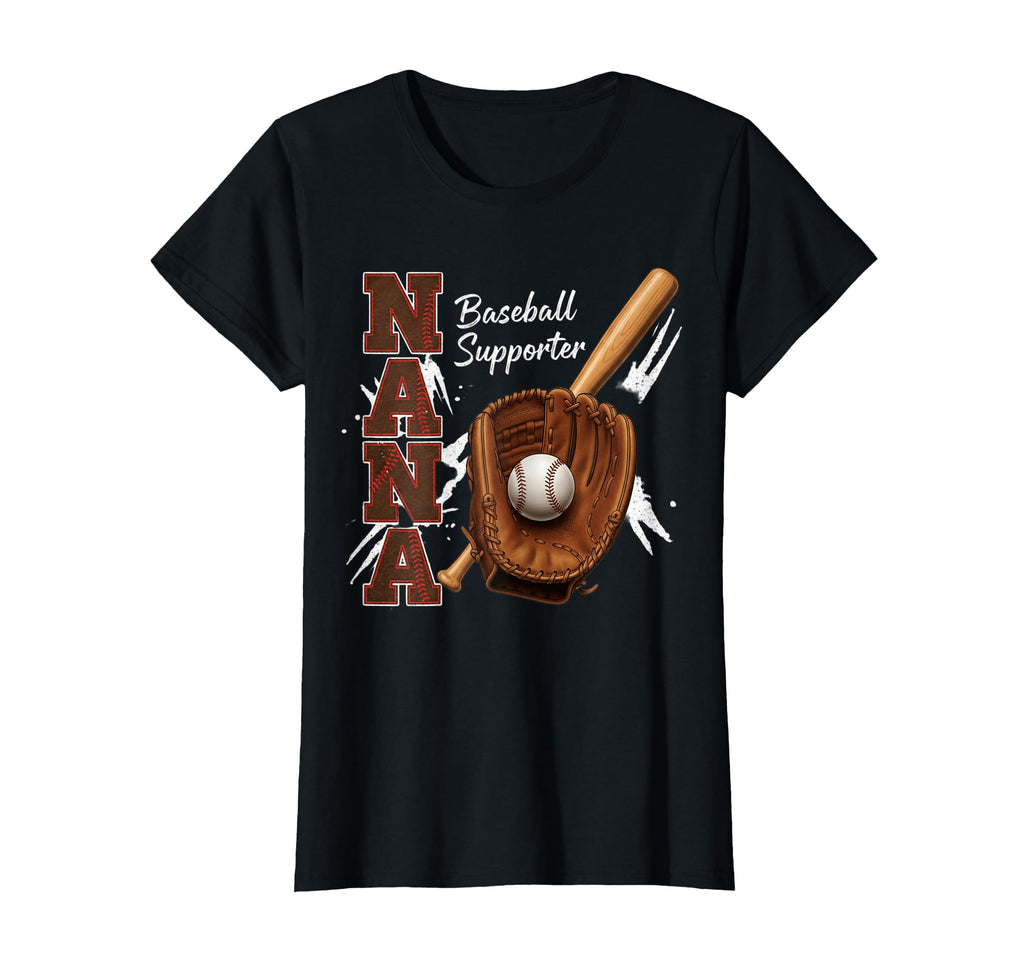 Womens Nana Baseball Supporter Grandma T-Shirt - Unique Graphic for Adults - T-Shirt, Sweatshirt, Hoodie