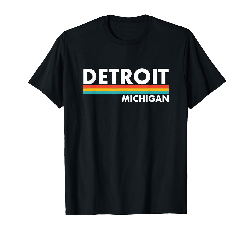Detroit Michigan Stripes T-Shirt - Trendy Graphic for Adults - T-Shirt, Sweatshirt, Hoodie