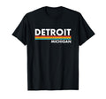Detroit Michigan Stripes T-Shirt - Trendy Graphic for Adults - T-Shirt, Sweatshirt, Hoodie