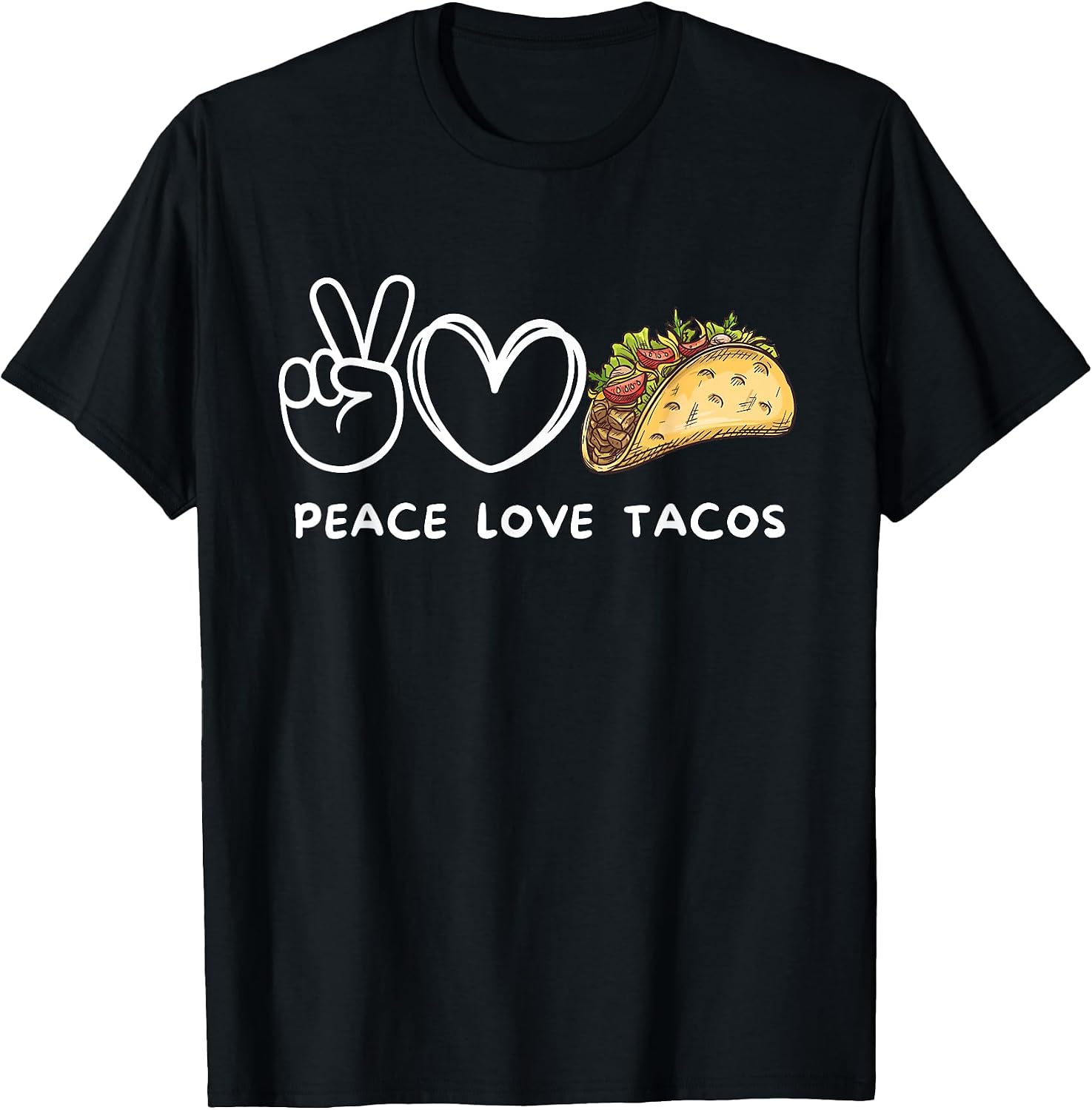 Peace, Love And Tacos Retro - Adult & Kids T-Shirts, Sweatshirts & Hoodies apparel design preview 1