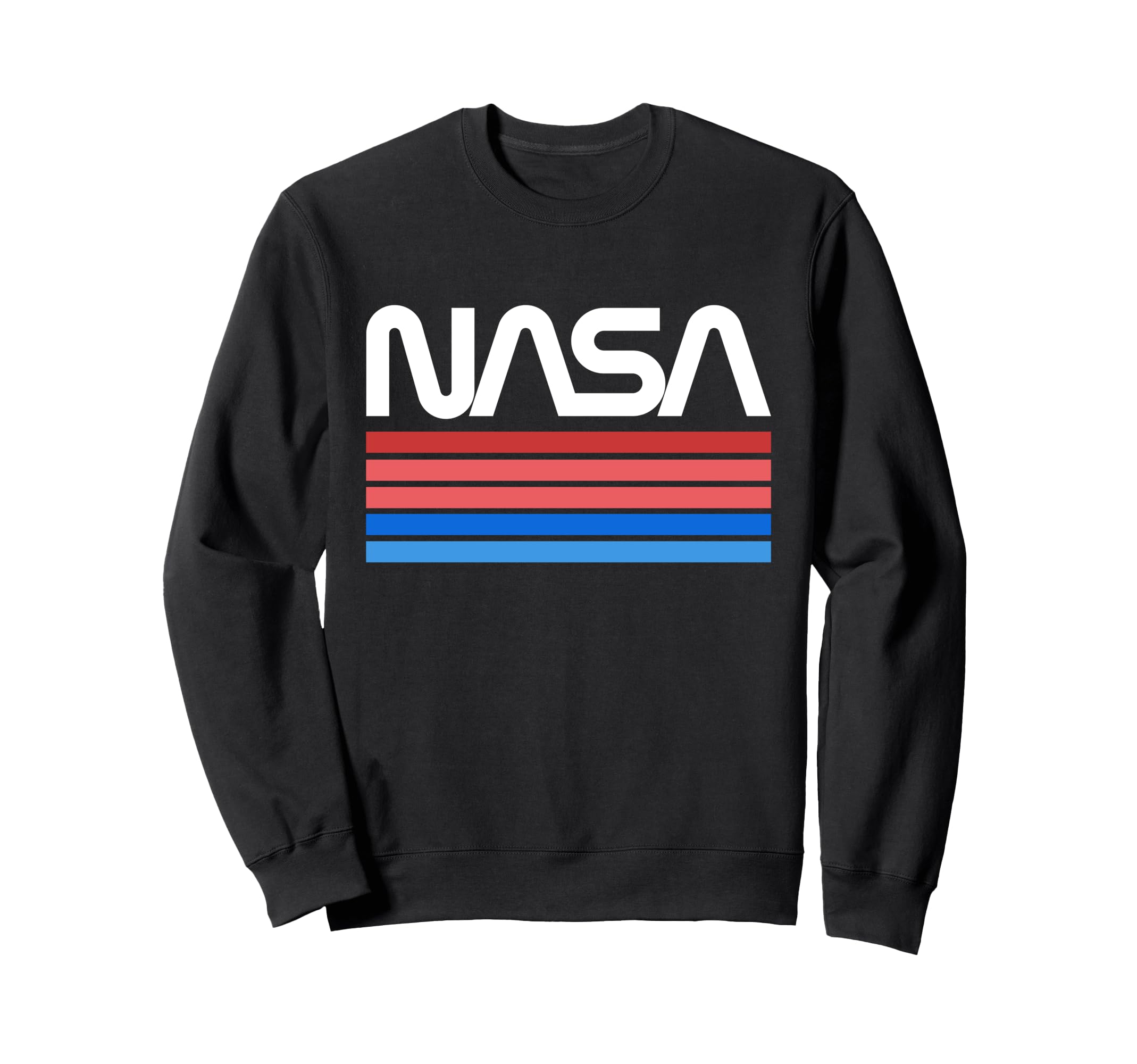 Nasa Stripe Worm Logo Sweatshirt - Streetwear Style Unisex - T-Shirt, Sweatshirt, Hoodie
