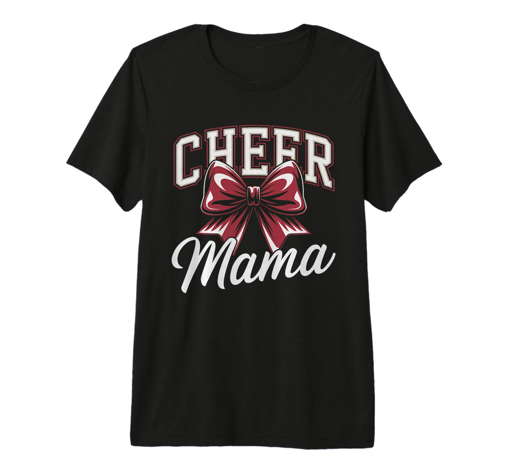Cheer Mom Mother Bow Cheerleader T-Shirt - Casual Everyday Wear Men Women - T-Shirt, Sweatshirt, Hoodie
