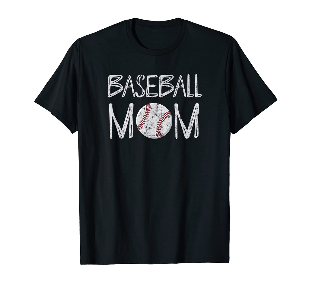 Baseball Mom Distressed Womens T-Shirt - Fun Novelty Design Men Women - T-Shirt, Sweatshirt, Hoodie