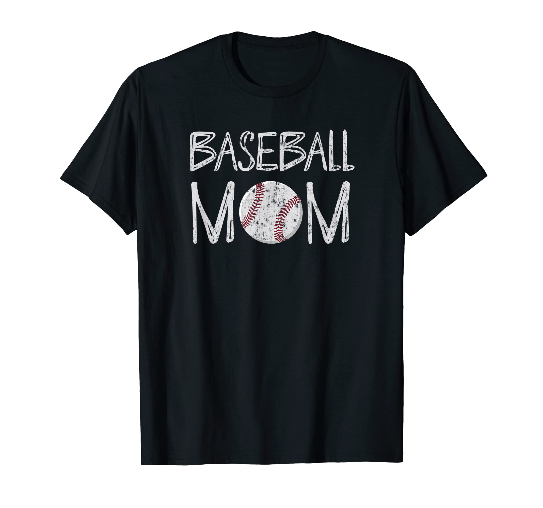 Baseball Mom Distressed Womens T-Shirt - Fun Novelty Design Men Women - T-Shirt, Sweatshirt, Hoodie