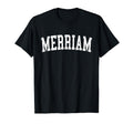 Merriam Ks Distressed White Varsity T-Shirt - Minimalist Print Men Women - T-Shirt, Sweatshirt, Hoodie