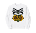 Checkered Bow Sunflower Y2K Sweatshirt - Fun Novelty Design Men Women - T-Shirt, Sweatshirt, Hoodie
