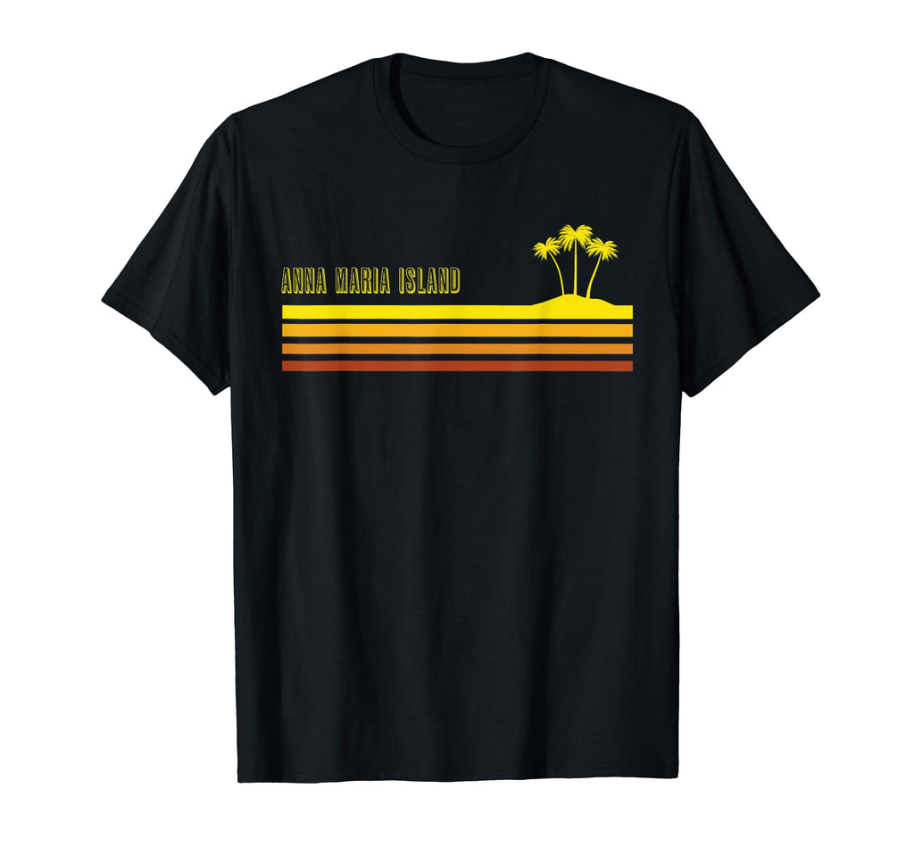Anna Maria Island Beach 70S Striped T-Shirt - Unique Graphic for Adults - T-Shirt, Sweatshirt, Hoodie