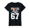 Proud Mom Football Player Number 67 T-Shirt - Aesthetic Graphic for Adults - T-Shirt, Sweatshirt, Hoodie
