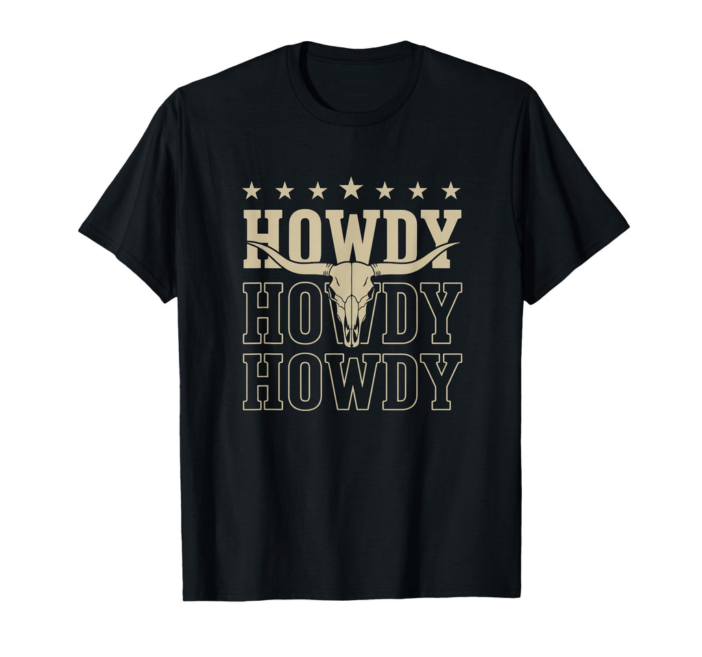 Western Cowboy Howdy Longhorn Sweatshirt - Fun Novelty Design for Adults - T-Shirt, Sweatshirt, Hoodie