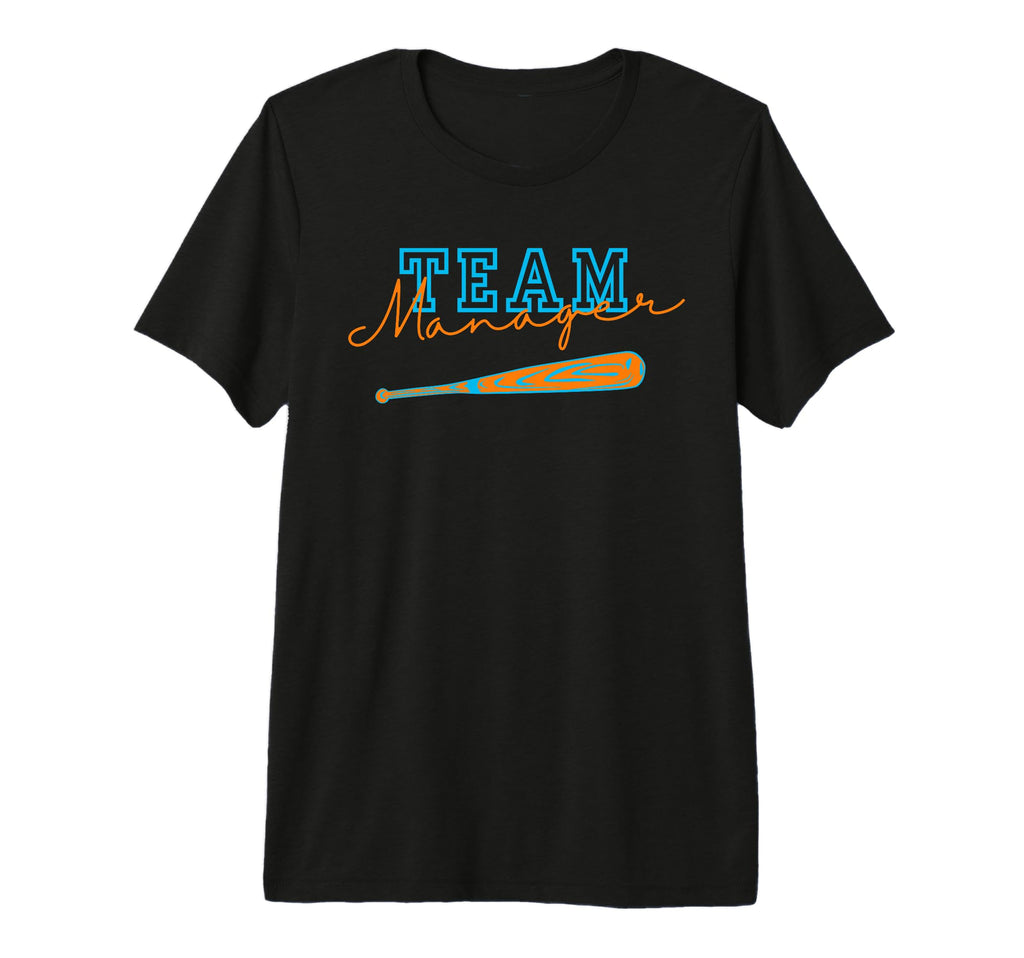 Mom Team Manager Baseball Tri Blend T-Shirt - Graphic Print Unisex - T-Shirt, Sweatshirt, Hoodie