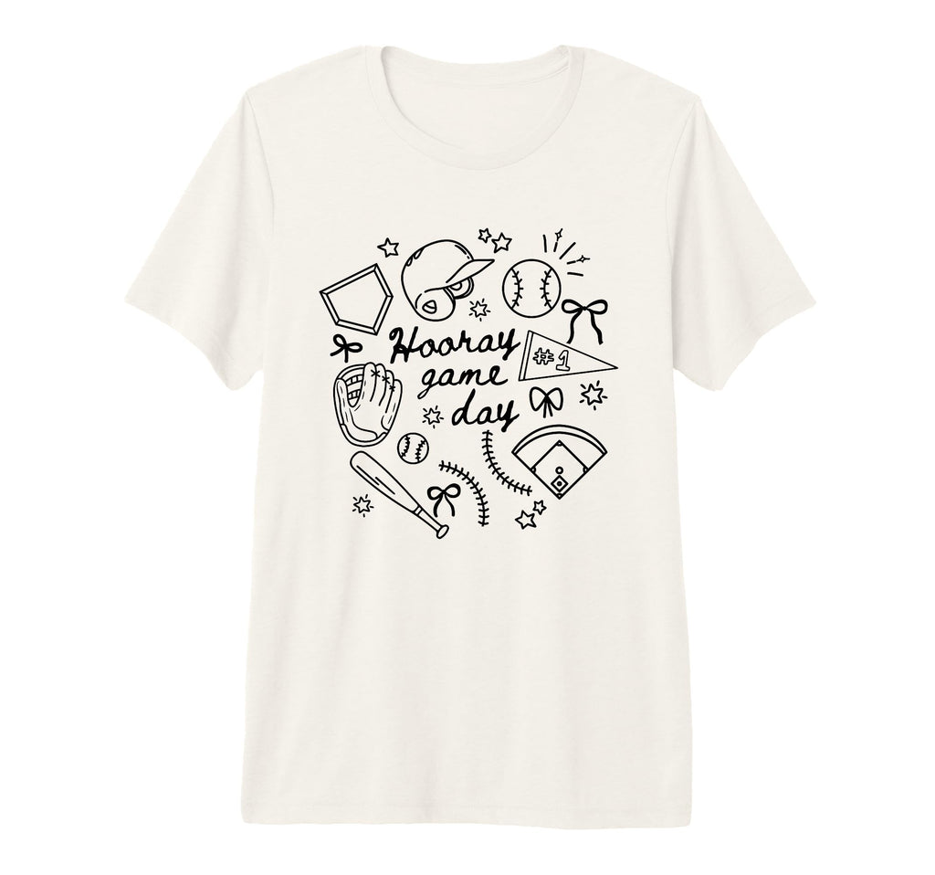 Hooray Game Day Baseball Mom Tri Blend T-Shirt - Streetwear Style Men Women - T-Shirt, Sweatshirt, Hoodie