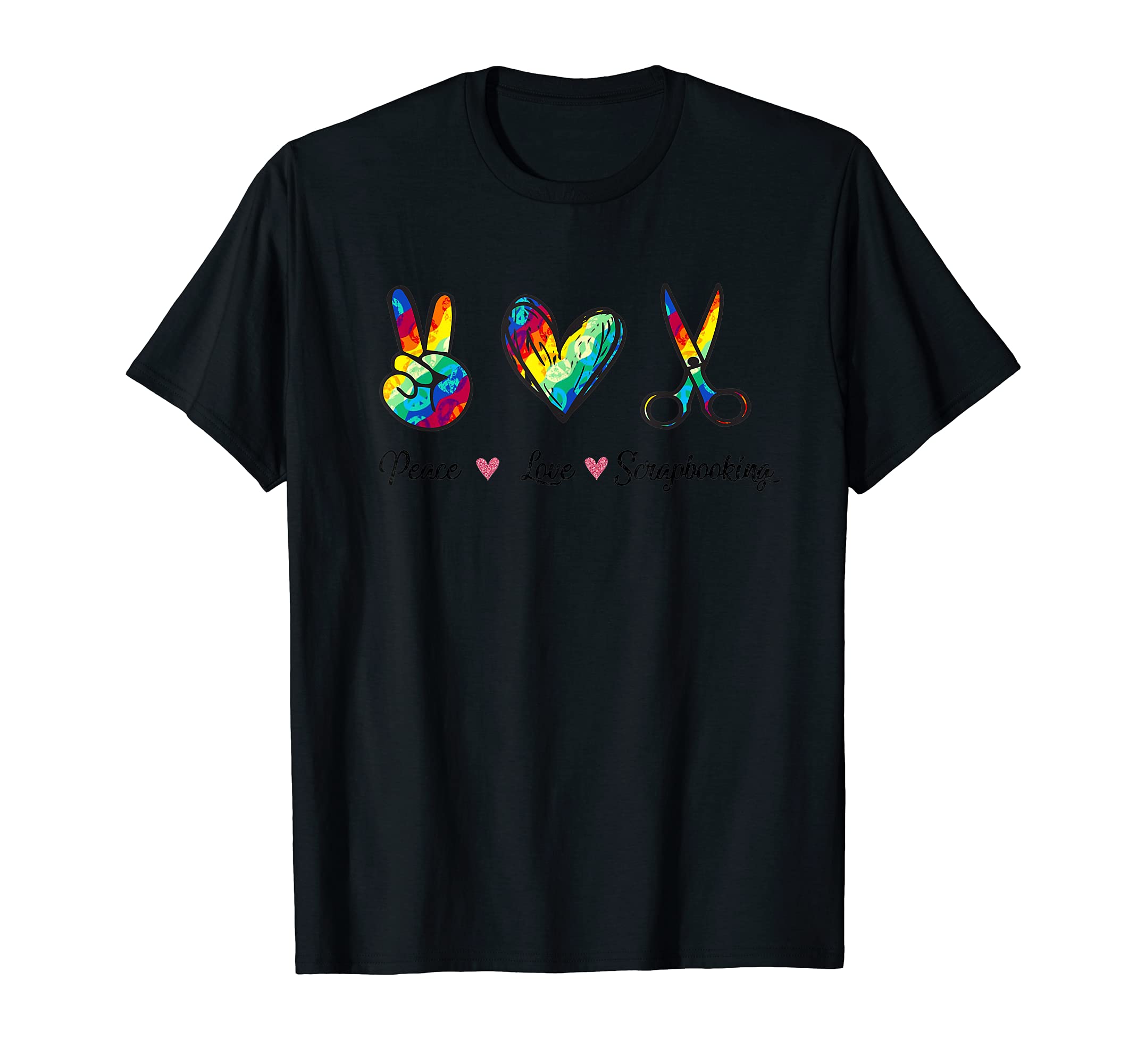 Funny Peace Loves Scrapbooking Loves T-Shirt - Novelty Apparel for Adults - T-Shirt, Sweatshirt, Hoodie