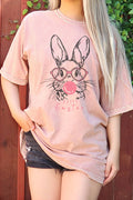 Happy Easter Rabbit Oversize Mineral Graphic - Adult & Kids T-Shirts, Sweatshirts & Hoodies apparel design preview 1