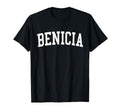 Benicia Ca Distressed White Varsity T-Shirt - Minimalist Print Unisex - T-Shirt, Sweatshirt, Hoodie