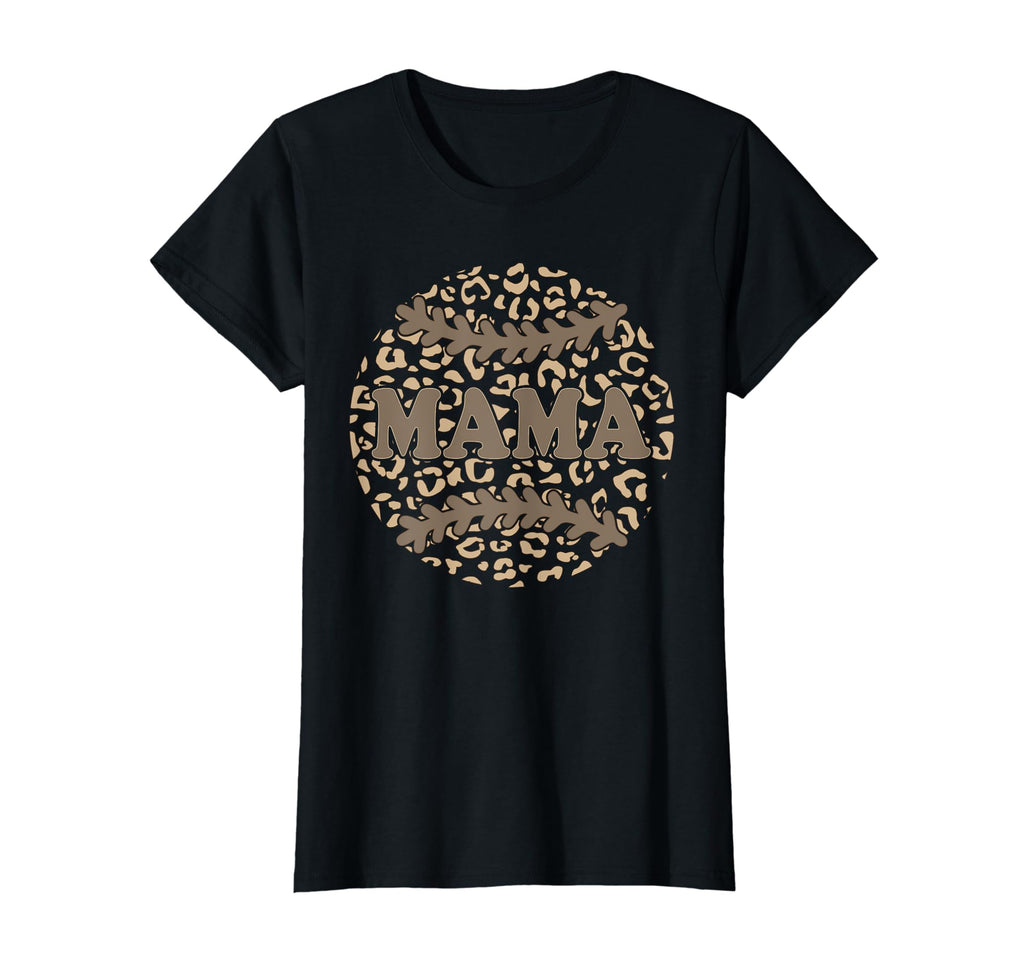 Leopard Baseball Mama Sport Mom Ball Mom T-Shirt - Custom Art Print Unisex - T-Shirt, Sweatshirt, Hoodie