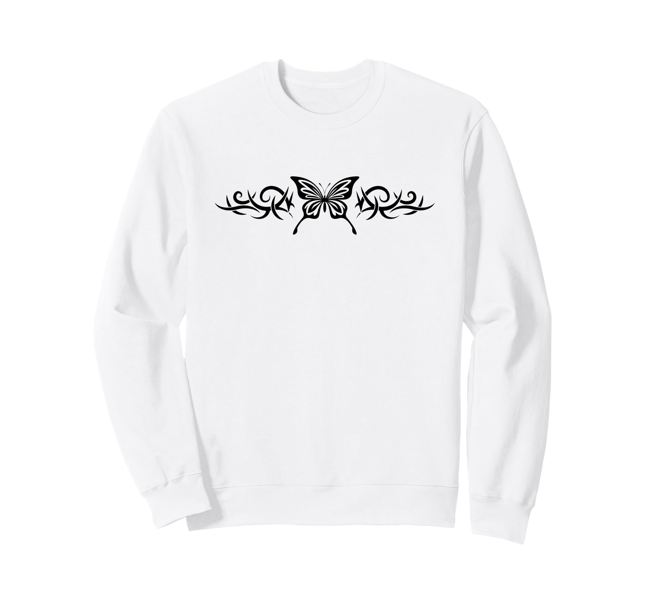 Fairycore Butterfly Tattoo Grunge Sweatshirt - Graphic Print for Adults - T-Shirt, Sweatshirt, Hoodie