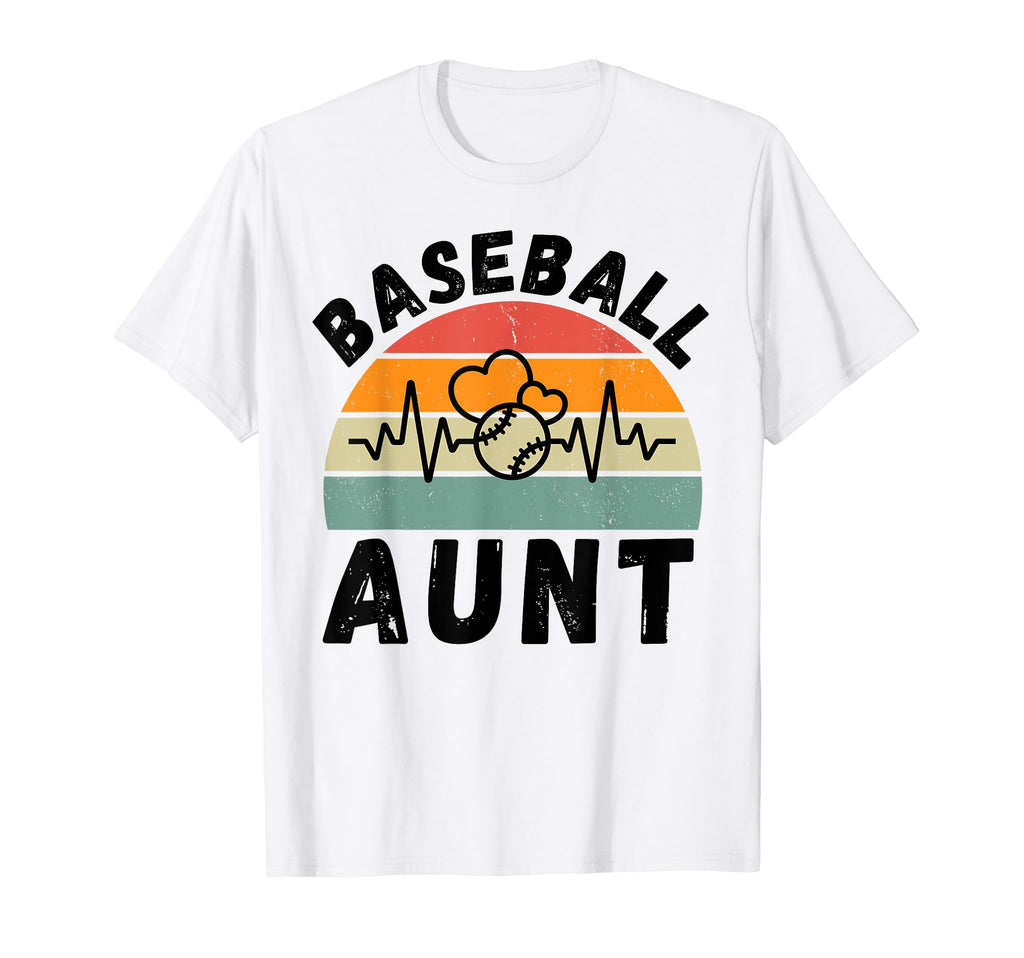Baseball Aunt Family Matching Aunt T-Shirt - Minimalist Print Unisex - T-Shirt, Sweatshirt, Hoodie