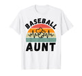Baseball Aunt Family Matching Aunt T-Shirt - Minimalist Print Unisex - T-Shirt, Sweatshirt, Hoodie
