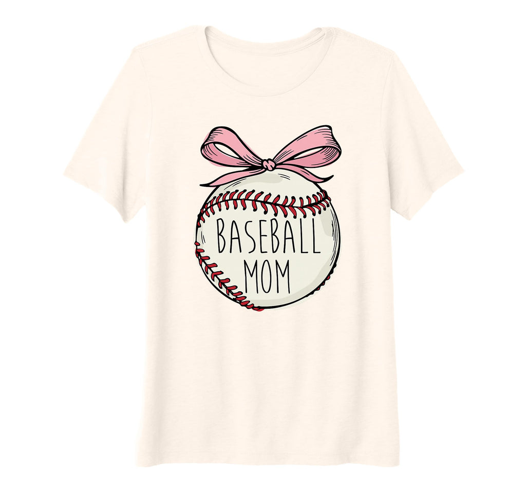 Womens Baseball Mom Coquette Bow Team T-Shirt - Fun Novelty Design Unisex - T-Shirt, Sweatshirt, Hoodie