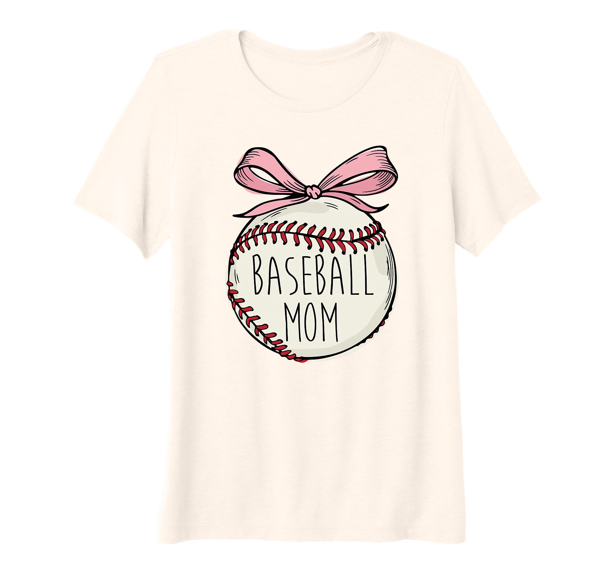 Womens Baseball Mom Coquette Bow Team T-Shirt - Fun Novelty Design Unisex - T-Shirt, Sweatshirt, Hoodie