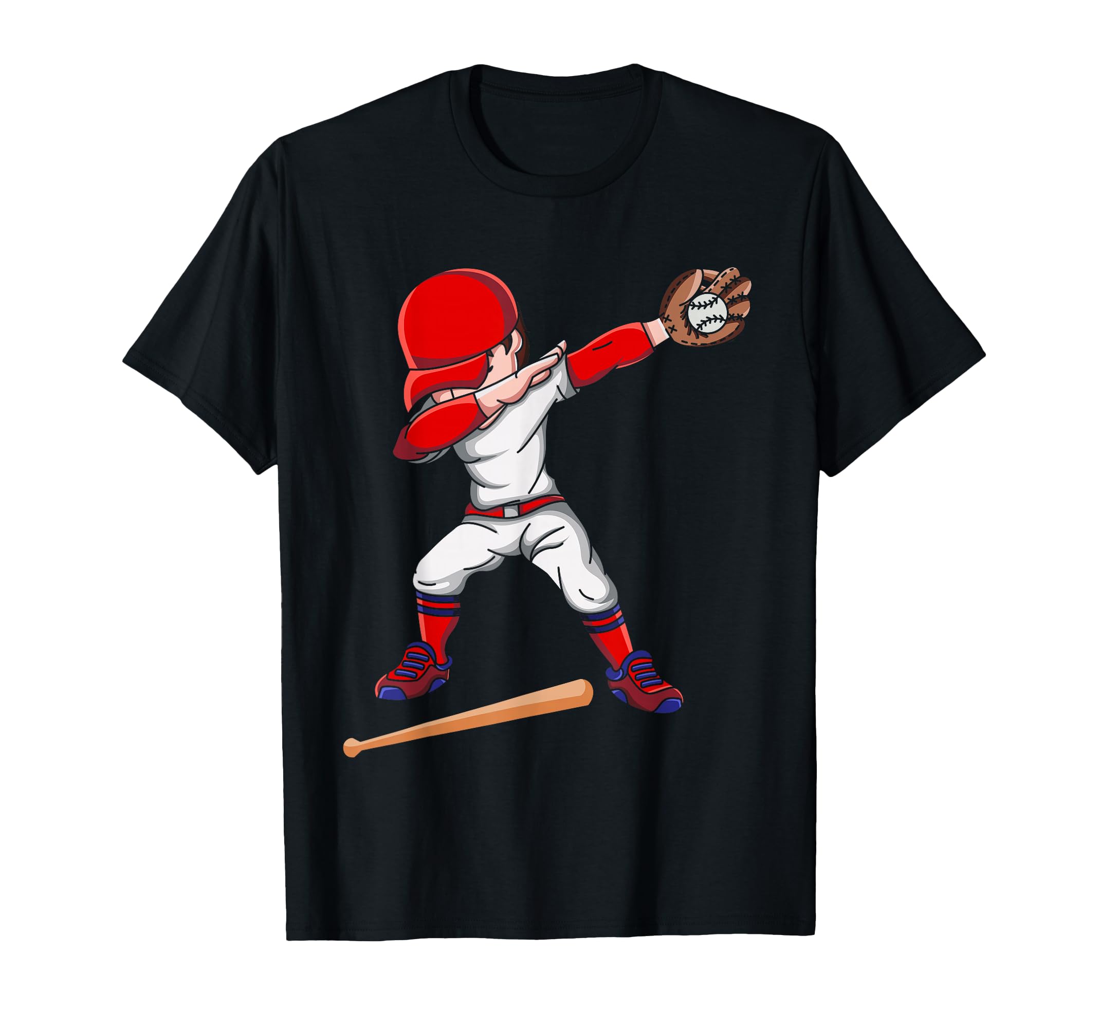 Baseballer Sportsman Dabbing Baseball T-Shirt - Novelty Apparel Men Women - T-Shirt, Sweatshirt, Hoodie