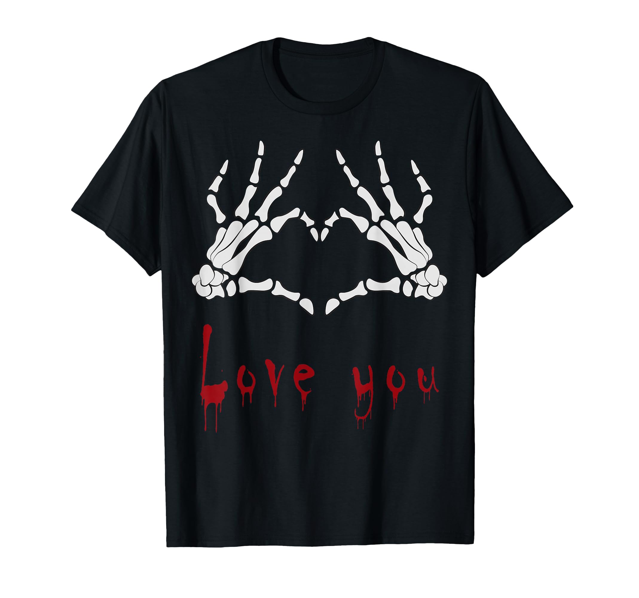Skeleton Hand Heart Sign Love Peace T-Shirt - Streetwear Style Men Women - T-Shirt, Sweatshirt, Hoodie